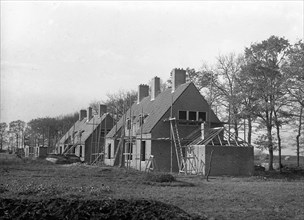 Construction in New Amsterdam / Date November 19, 1947  Location Drenthe, New Amsterdam.