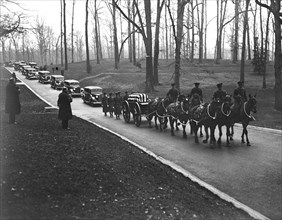 Oliver Wendell Holmes funeral procession circa March 1935.