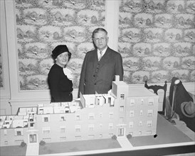 Hon. Ellen Wilkinson, former Labour Member of British Parliament from Middleboro, discusses slum clearence with Secretary Harold Ickes circa 1/19/1935.