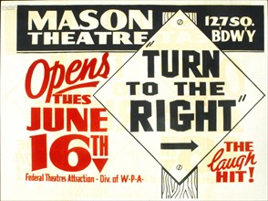 Turn to the right' The laugh hit! circa 1936.