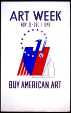 Art week, Nov. 25 - Dec. 1, 1940 Buy American art circa 1940.