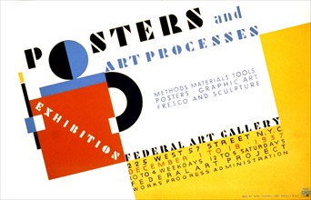 Posters and art processes Methods materials tools: Posters - graphic art fresco and sculpture circa 1937.