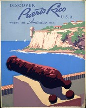 Discover Puerto Rico U.S.A. Where the Americas meet circa 1936-1940.