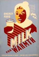 Milk - for warmth Energy food circa 1941.