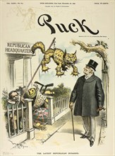 1892 Art Work -  The Latest Republican Bugaboo; from Puck - William Allen Rogers.