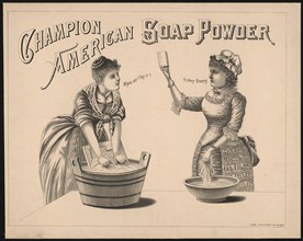 Champion American soap powder advertisement circa 1887.