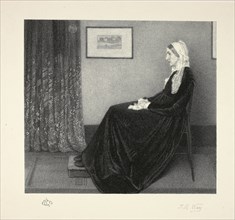 1892 Art Work -  Arrangement in Grey and Black: Portrait of the Artist's Mother; after Whistler - Thomas Robert Way.