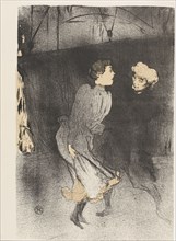1893 Art Work -  Rehearsal at the Folies-Bergère, Emilenne D’Alençon and Mariquita - Henri de Toulouse-Lautrec.