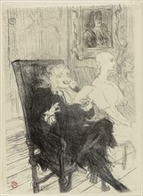 1893 Art Work -  Truffier and Moreno; in Les Femmes Savantes - Henri de Toulouse-Lautrec.