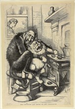1892 Art Work -  The Cat's-Paw; Any Thing to Get Chestnuts - Thomas Nast.