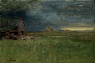 1892 Art Work -  The Lonely Farm; Nantucket - George Inness.