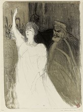 1893 Art Work -  Bartet and Mounet-Sully; in Antigone - Henri de Toulouse-Lautrec.