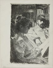 1893 Art Work -  Reading (Mr. and Mrs. Ch. Deering) - Anders Zorn.
