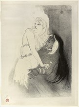 1893 Art Work -  At the Renaissance: Sarah Bernhardt in Phèdre - Henri de Toulouse-Lautrec.