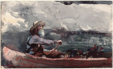 1892 Art Work -  Adirondacks Guide - Winslow Homer.