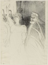 1893 Art Work -  Bartet and Mounet-Sully; in Antigone Henri de Toulouse-Lautrec.