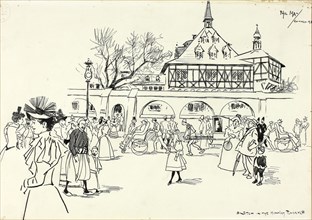 1893 Art Work -  Sketch in the Midway Plaisance - Philip William May.