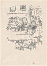 1893 Art Work -  The Marketplace; Vitre - James McNeill Whistler.