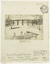 1893 Art Work -  Vauxhall Bridge - Joseph Pennell.