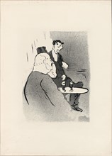 1893 Art Work -  Ducarre at the Ambassadeurs; from Le Cafe-Concert Henri de Toulouse-Lautrec.