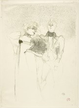 1893 Art Work -  Mademoiselle Lender; in Madam Satan - Henri de Toulouse-Lautrec.