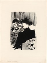 1893 Art Work -  A Spectator; from Le Cafe-Concert - Henri de Toulouse-Lautrec.