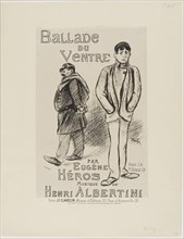 1892 Art Work -  Ballade du Ventre - Theophile-Alexandre Pierre Steinlen.
