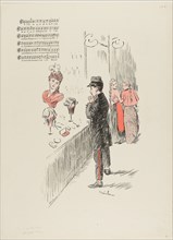 1893 Art Work -  Le Petit Potach - Theophile-Alexandre Pierre Steinlen.