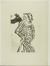 1893 Art Work -  American Singer; from Le Cafe-Concert - Henri de Toulouse-Lautrec.