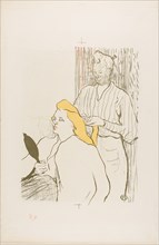1893 Art Work -  The Hairdresser; Program for the Theatre Libre - Henri de Toulouse-Lautrec.