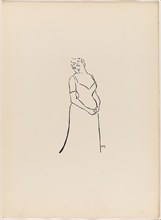 1893 Art Work -  Anna Thibaud; from Le Cafe-Concert - Henri-Gabriel Ibels.