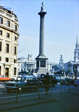 Trafalger Square in London circa 1973.