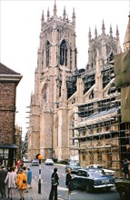 Street scene in York England circa 1973.