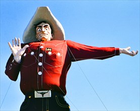 The original 'Big Tex' at the Texas State Fair circa 1954-1956.