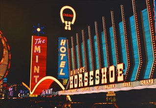 1960s Las Vegas Casinos - The Horseshoe Casino  circa 1966.