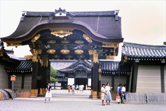 Karamon Gate at Nijo Castle in Kyoto Japan circa 1976.