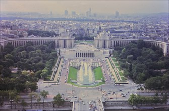 1972 France - (R) - Aerial view of Paris France circa early 1970s.