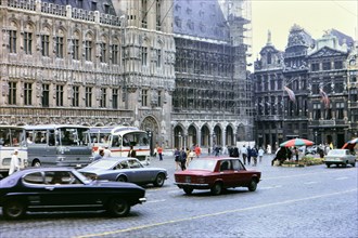1972 France - (R) - Paris France street scene and traffic in early 1970s.