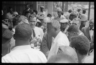 Jackie Robinson Speaking to Reporters