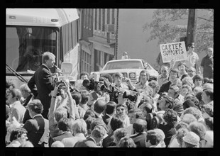 Jimmy Carter Speaking to a Crowd
