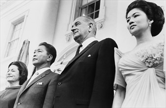 LBJ with Ferdinand Marcos and wife