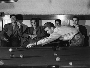 Idle Young Men at Pool Hall, 1940