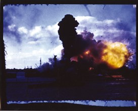 USS ARIZONA Exploding