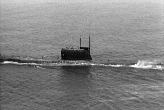 Soviet Foxtrot class submarine underway