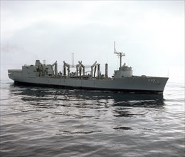 1975 - A starboard view of the replenishment oiler ROANOKE