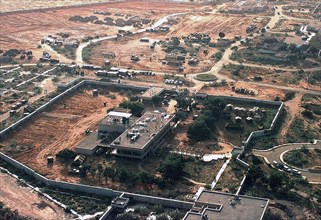 1992 - Aerial view of the left side of the US Embassy compound in Mogadishu