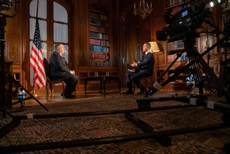 Secretary of State Mike Pompeo is interviewed by Martin Reznicek of Czech TV