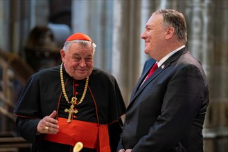 Cardinal Dominik Duka gives Secretary Mike Pompeo a private tour