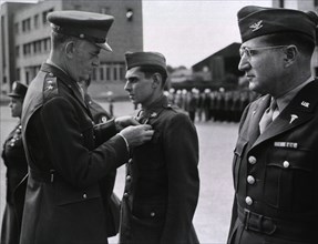 Awarding of the Bronze Star ca.1942 or sometime in 1940s.