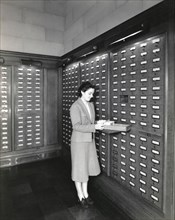 Photograph of Card Catalog in Central Search Room on National Archives Building